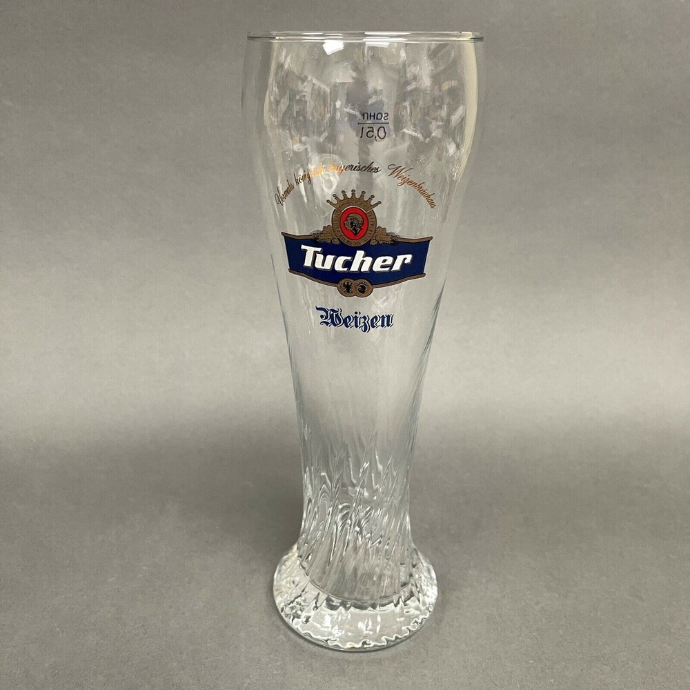 Tucher Weizen German Wheat Pilsner Beer Glass 10" High